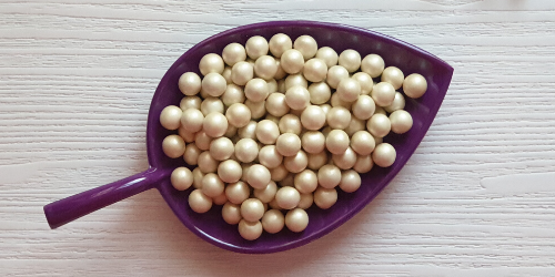 Choco Ball-Pearlescent-Ivory-8mm